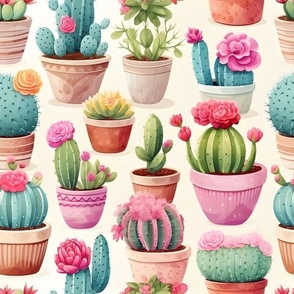 Cactus in Pots - medium
