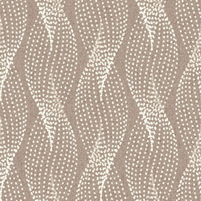 Cozy organic neutral wallpaper - taupe - large scale