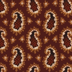 Bizarre brown paisley 