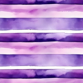 Purple & White Watercolor Stripes - large