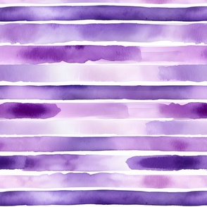 Purple & White Watercolor Stripes - large