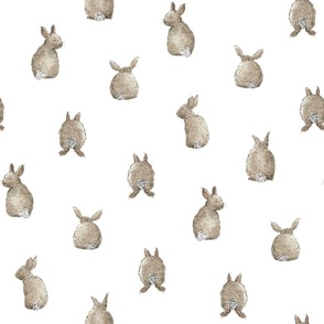 Bunny Bums Easter Rabbit Butts Tails | Watercolor | Large