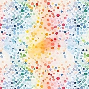 Rainbow Watercolor Polka Dots - small 
