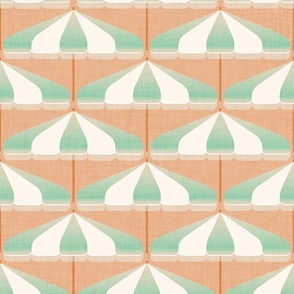 retro beach umbrellas in mint - large