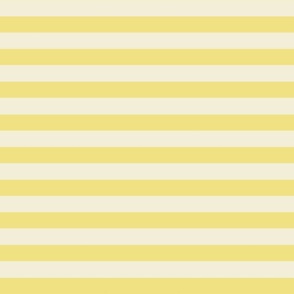 pale Sunny yellow  + cream summer holiday stripe