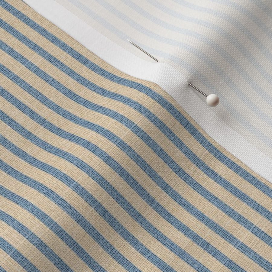 Medium Stripes Blue and Cream