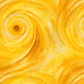 Watercolor Yellow Swirls - small