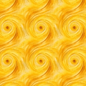 Watercolor Yellow Swirls - medium