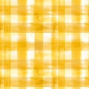 Yellow Watercolor Checkerboard - small 