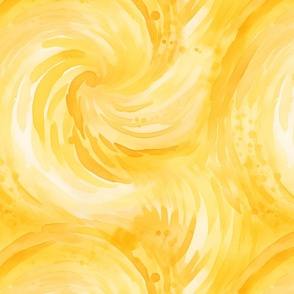 Watercolor Yellow Swirls - large