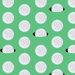 Golf Balls Hole In One On Green Small