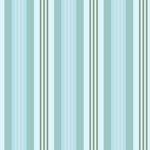 Large Cool Striped Coastal Decor with sky blue d1e4e5