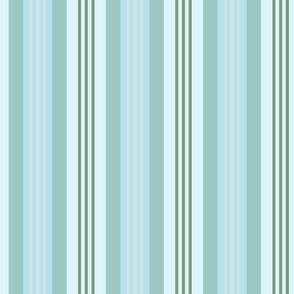 Medium Cool Striped Coastal Decor with sky blue d1e4e5
