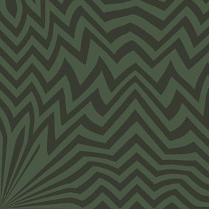 Psychedelic Color Illusion Chevron Sage Green Bean