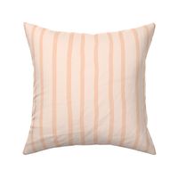 L - Peach Fuzz Soft Pinstripe - Pale Salmon Blush Contemporary Sketchy Stripe Wallpaper