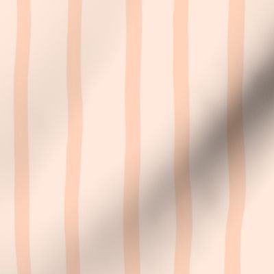 L - Peach Fuzz Soft Pinstripe - Pale Salmon Blush Contemporary Sketchy Stripe Wallpaper