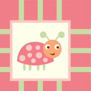 Whimsical Pink Ladybugs