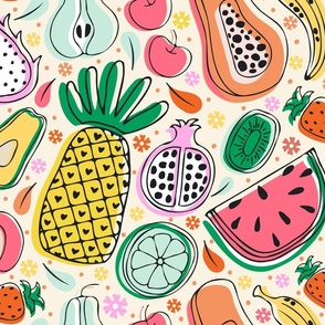Tropical Fruits for Summer - large scale