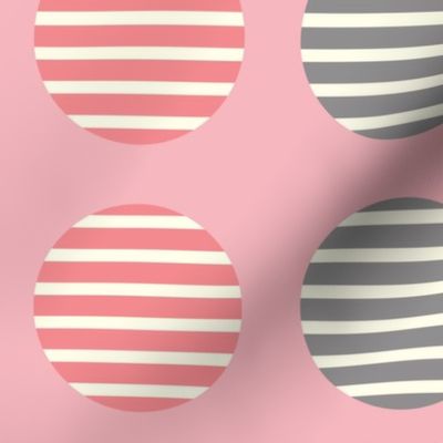 Pink Striped Circles