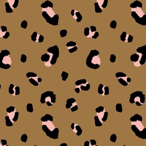 Leopard Spots on Chocolate Brown | Large Scale