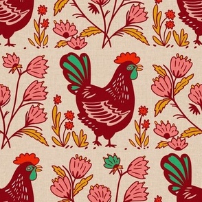 FARMFOLK CHICKEN FLORAL