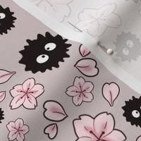 Neutral Soot Sprites with Cherry Blossoms