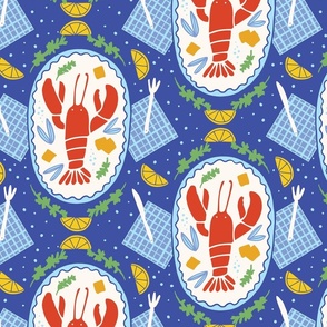 Lobster Feast in Blue