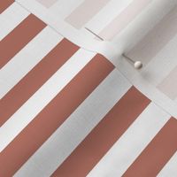 Stripes 1/2 inch White and Mauve Pink