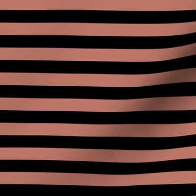 Stripes 1/2 inch Mauve Pink and Black