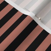 Stripes 1/2 inch Mauve Pink and Black