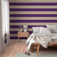 Stripes 1/2 inch Purple and Cream
