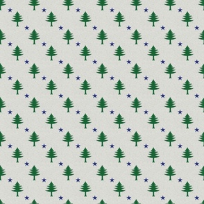 Maine Pine & Star Flag 