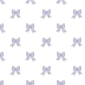 Medium Lavender Bow Ribbons with White ( #FFFFFF) Accents and Background