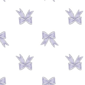 Large Two Directional Lavender Purple Bow Ribbons with White ( #FFFFFF) Accents and Background