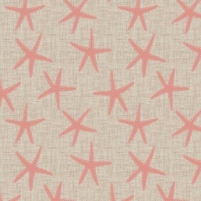 Pink and tan starfish