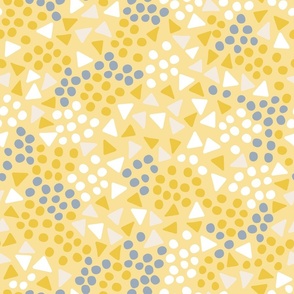 Confetti in yellow gray and beige