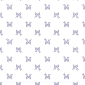 Small Two Directional Lavender Purple Bow Ribbons with White ( #FFFFFF) Accents and Background