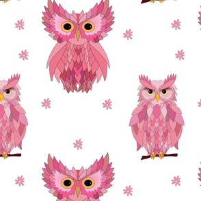 Pretty Pink Owls