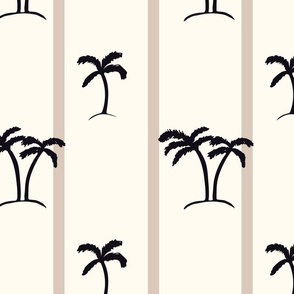 Hawaiian-tan-black palms-stripe- XX-large scale