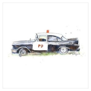 8x8 vintage police car