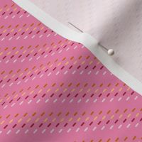 C008 - Mini micro scale mid pink cupcake sprinkles diagonal stripe coordinate for dollhouse wallpaper, patchwork, quilting, girly apparel, hair bows, pet accessories, sheet sets and pillow shams
