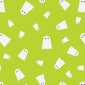 Mini – Cute Halloween Ghostly Ghosts – Boo! – Tossed Blender – Lime Green & White