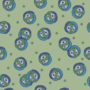 Abstract Circles | Sea Green | Med Scale