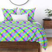Bright colorful multicolored plaid pattern shirt textile