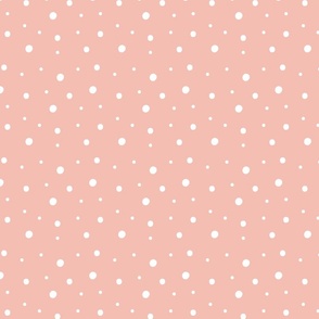 Elegant spring fashion dots - peachy pink - small