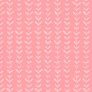 Poppy Fields - Heart Vines - Marshmallow Pink - Small
