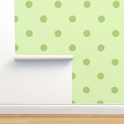 Super sized jumbo Polka dots in light chartreuse 12 inch repeat