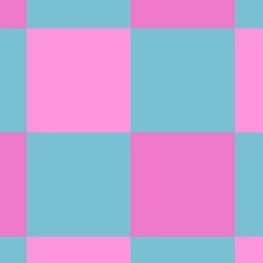 Pink and Blue Gingham Checker / Two-color Gingham Checkers Pink and Blue