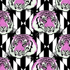 Tiger tiger diamond stripe, pink, large