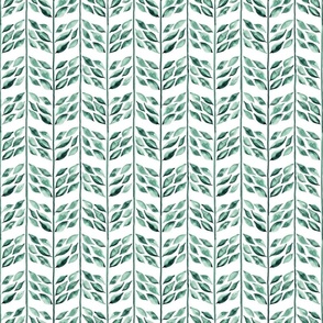 6" Herringbone in emerald green